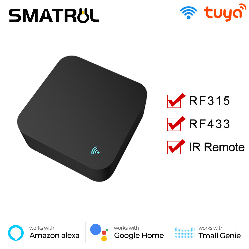 SMATRUL Tuya WiFi Universal Remote Control, RF433 MHz RF315 MHz + IR, Signal Automation Smart Remote Controller For Fan Air Conditioner TV Curtain Roller Shutter Alexa/Google Home Yandex Alice